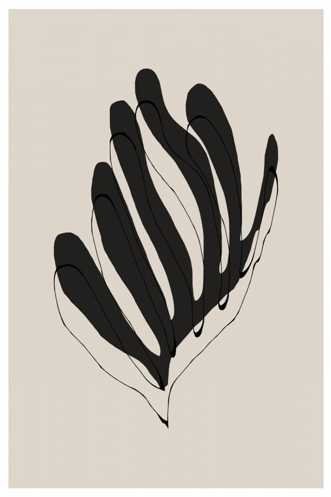 Abstract Leaf Lines by THE MIUUS STUDIO — canvas wall art
