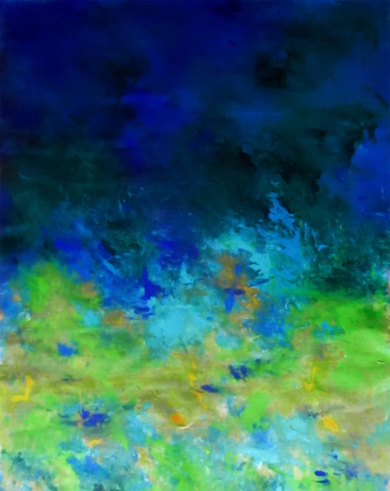 Vibrant Abstract Landscape by Ron Halfant — canvas wall art