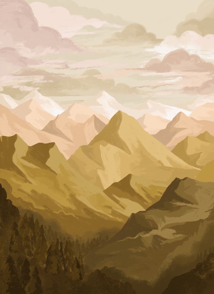 Mountain View by Goed Blauw — canvas wall art