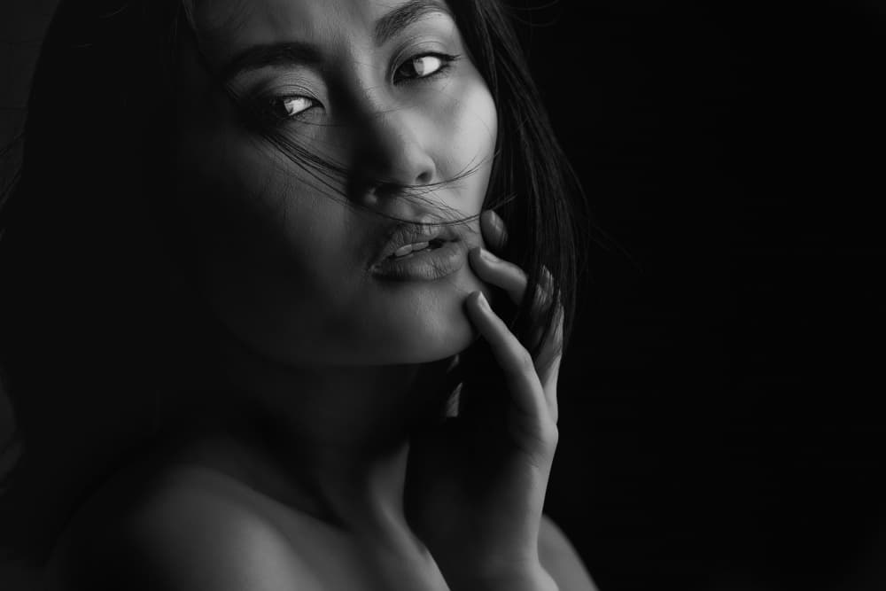 Mysterious Gaze Portrait by Hardik Pandya — canvas wall art