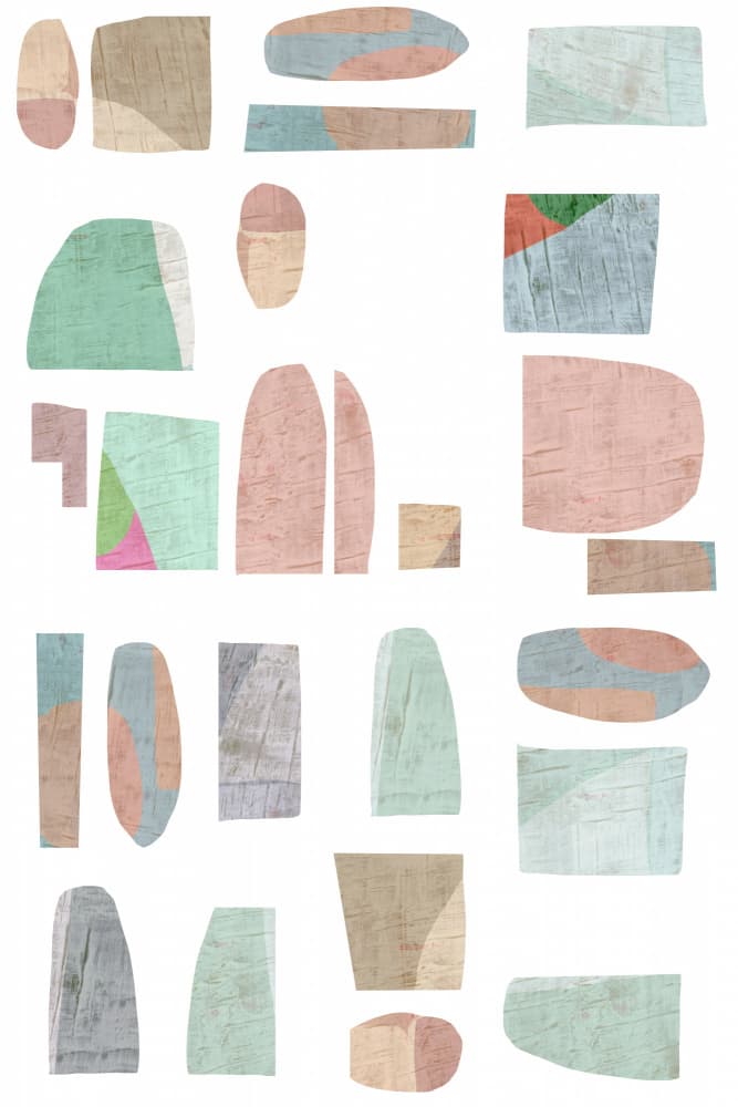 Pastel Abstract Shapes by cartissi — canvas wall art