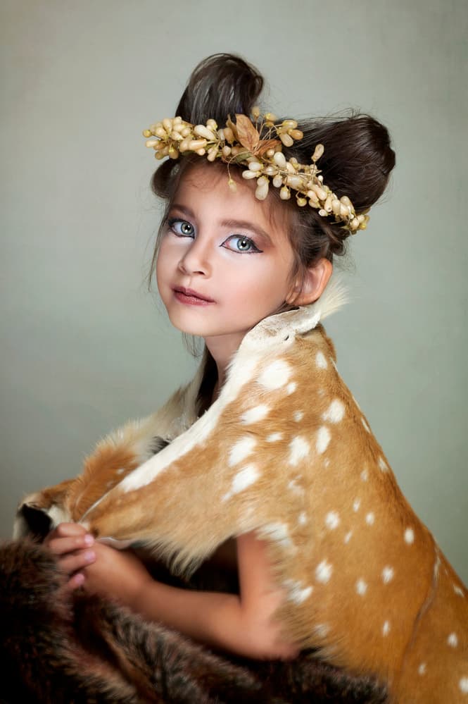Ethereal Fawn Girl by Monika Vanhercke — canvas wall art