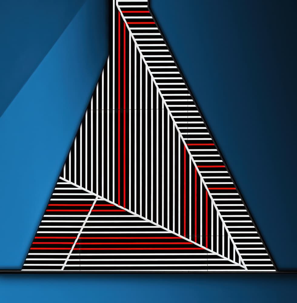 Geometric Line Illusion by Tomasz Buczkowski ( Tomush ) — canvas wall art