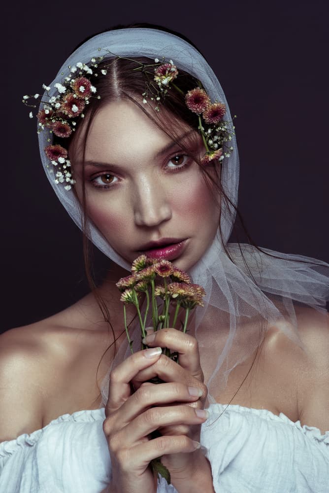 Ethereal Woman with Flowers by Yoni Amar — canvas wall art