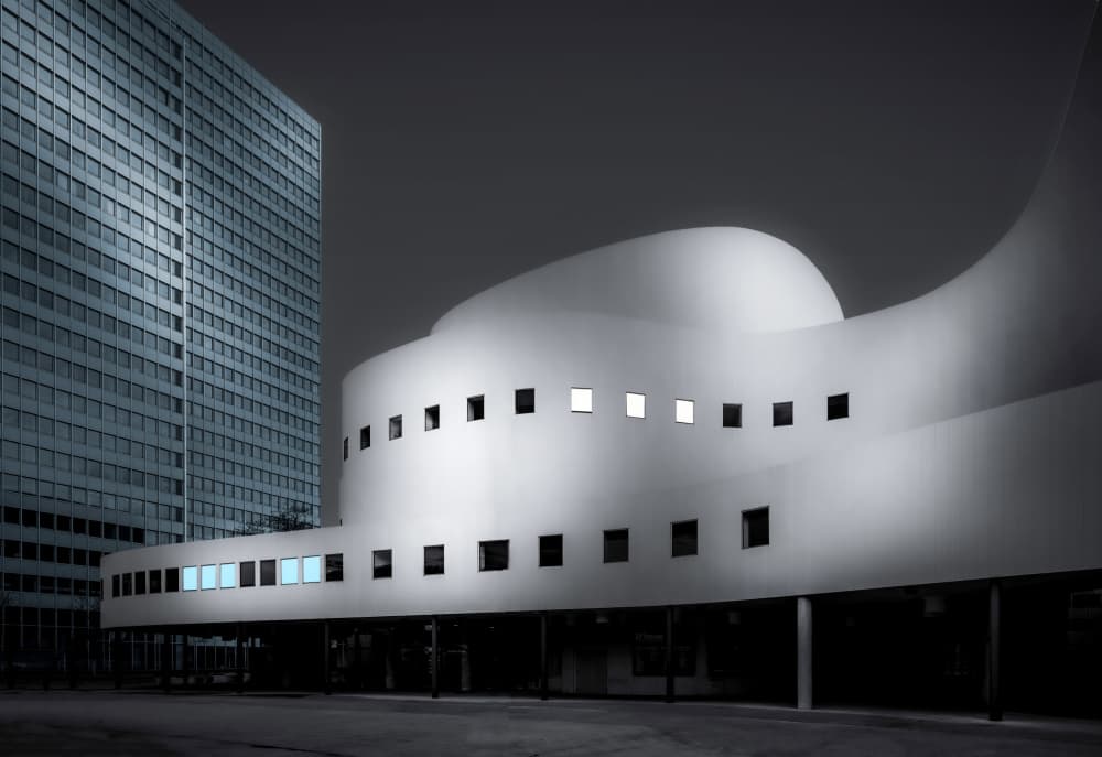 Sleek City Architecture by Roland M Schwerdtfeger — canvas wall art