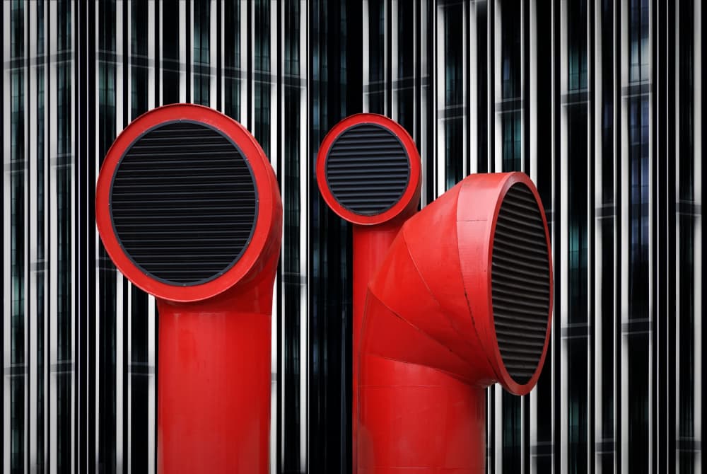 Bold Red Vents by Hans-Wolfgang Hawerkamp — canvas wall art