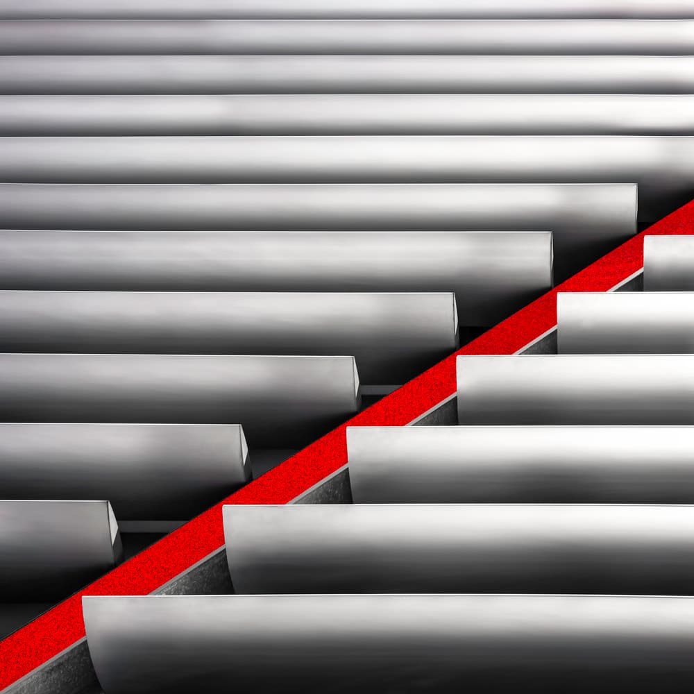 Abstract Red Ascent by Gilbert Claes — canvas wall art