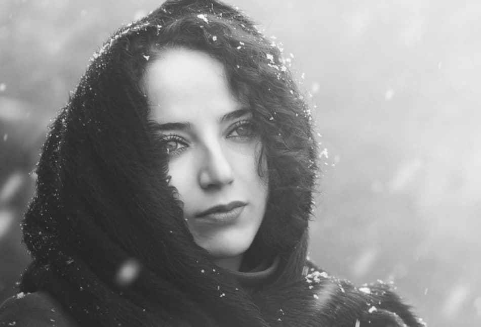 Serene Winter Portrait by Murat YILMAZ — canvas wall art