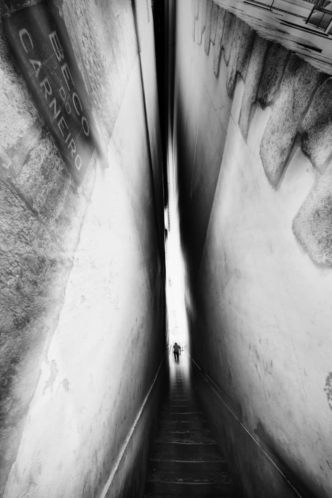 Dramatic Alleyway Steps by Eric Drigny — canvas wall art