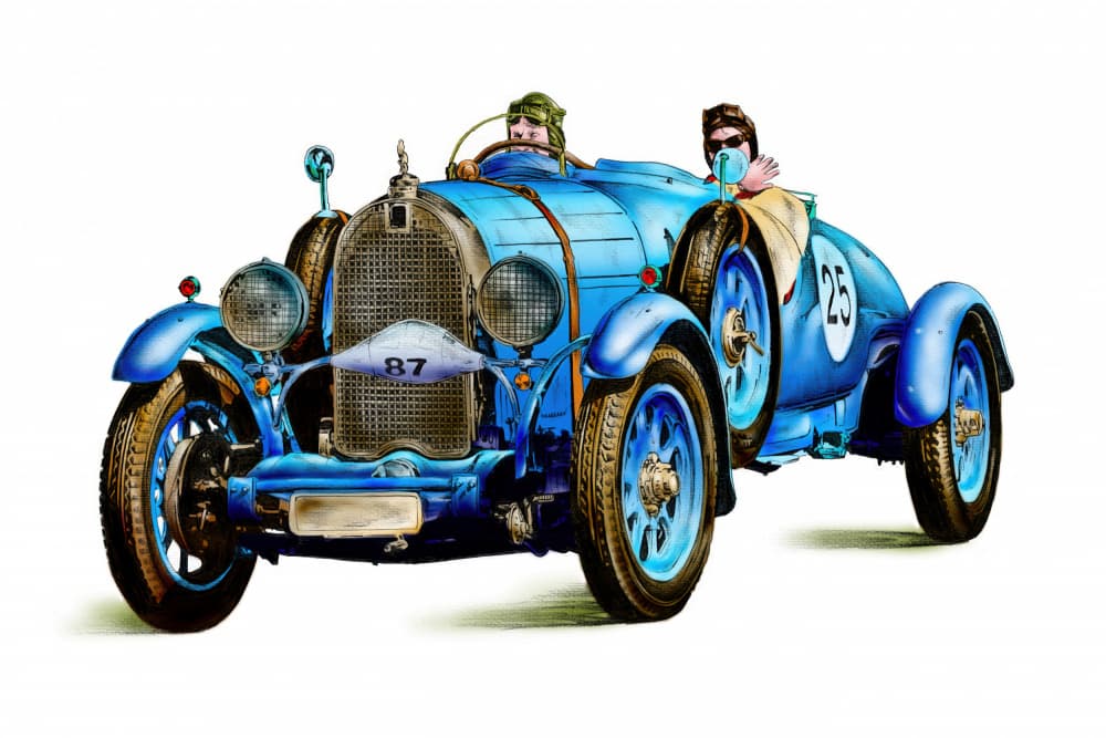 Classic Blue Speedster by Rafal Kulik — canvas wall art