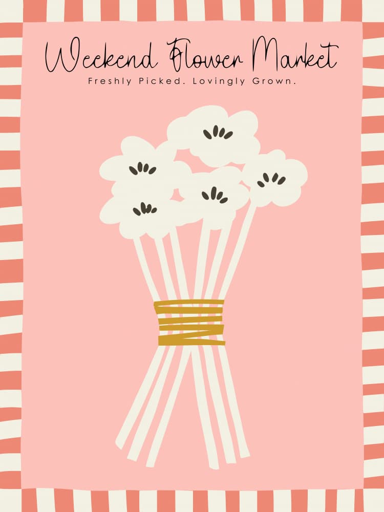 Weekend Flower Bouquet by Annick — canvas wall art