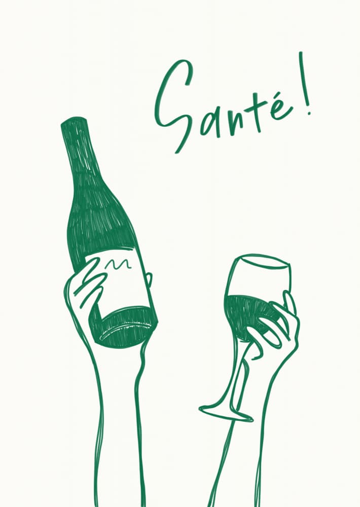 Santé Wine Toast by Rio Soléy — canvas wall art