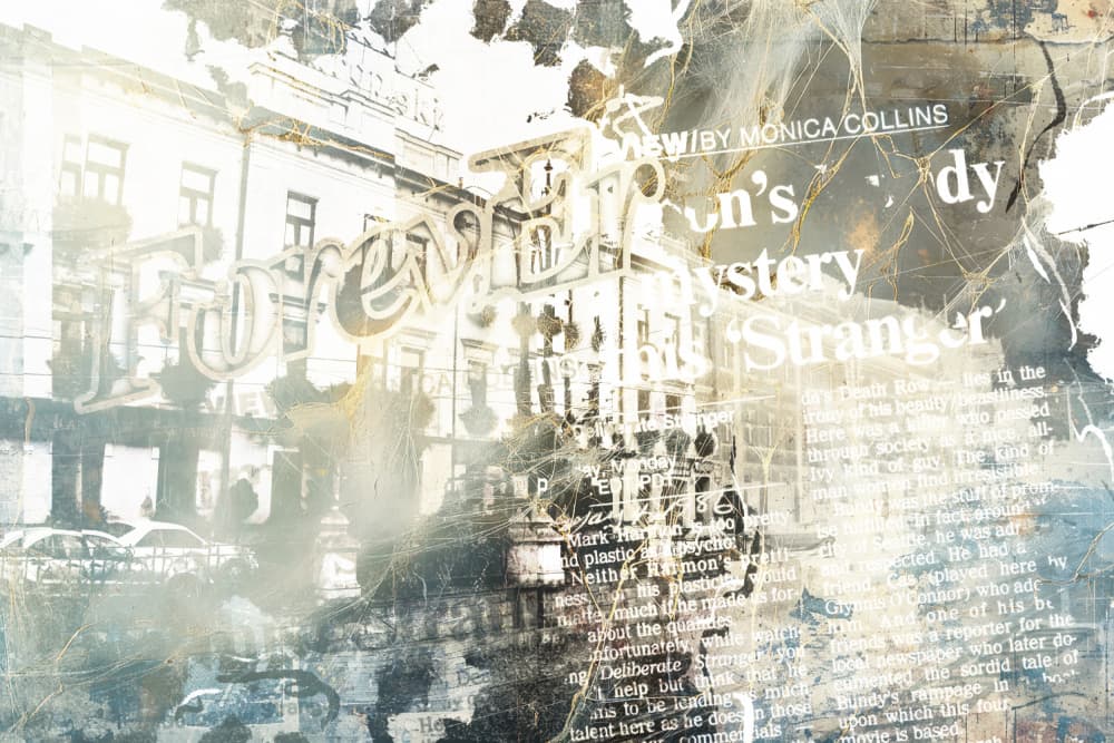 Layered Urban Textscape by Rafal Kulik — canvas wall art