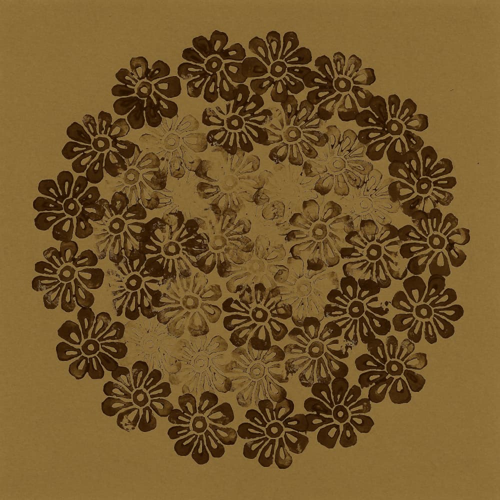 Rustic Floral Mandala by Santhosh ch — canvas wall art