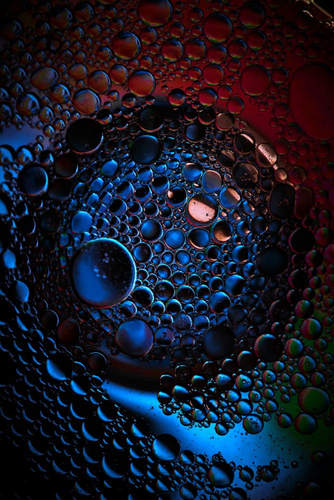 Vibrant Liquid Bubbles by Vladislav Danilov — canvas wall art