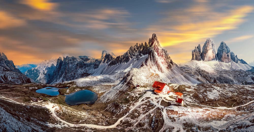 Dolomite Peaks Alpine Sunrise by Zhang Dong — canvas wall art