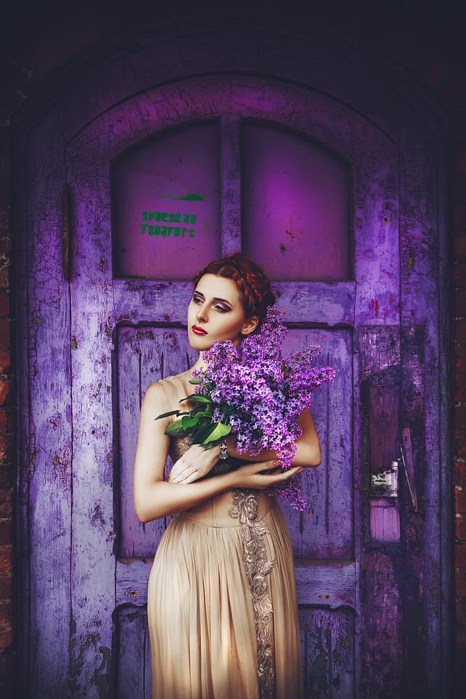 Elegant Lilac Portrait by Ruslan Bolgov — canvas wall art