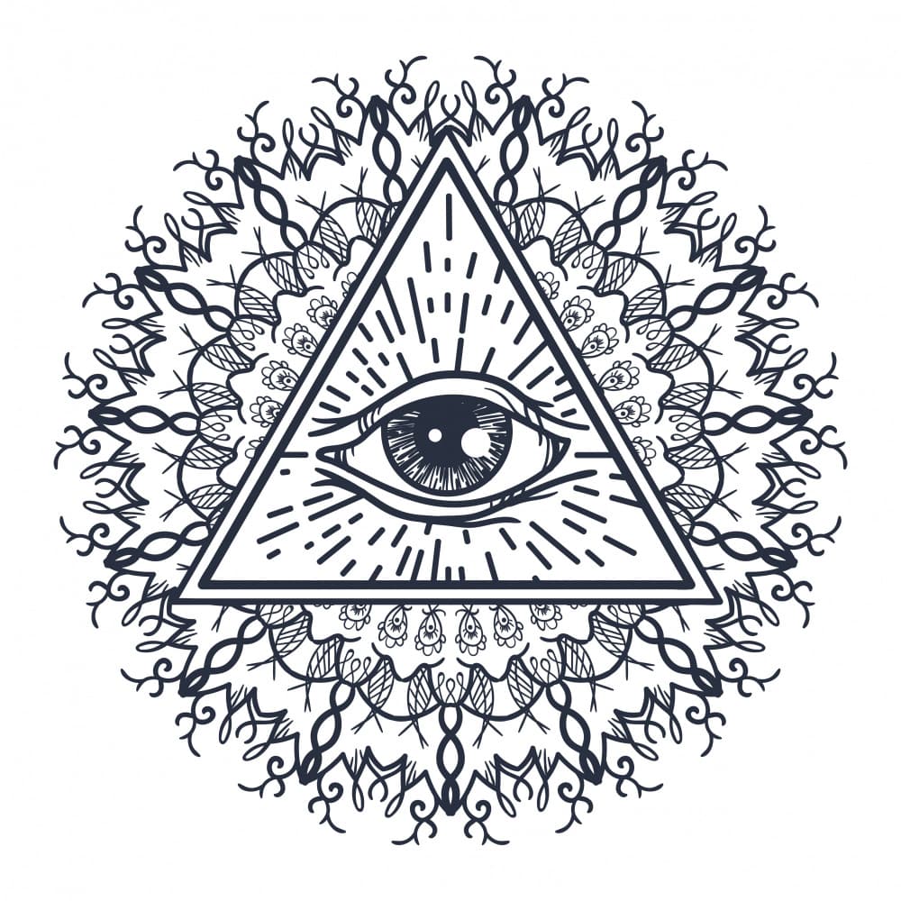 All Seeing Eye Mandala by Marika Barsrsind — canvas wall art