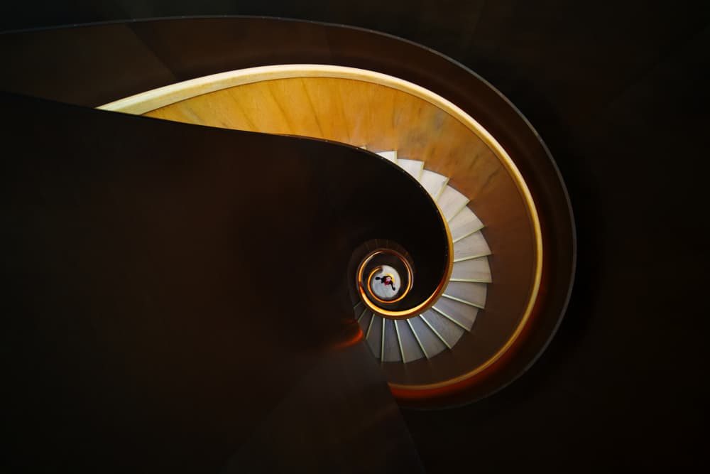 Elegant Spiral Steps by konglingming — canvas wall art