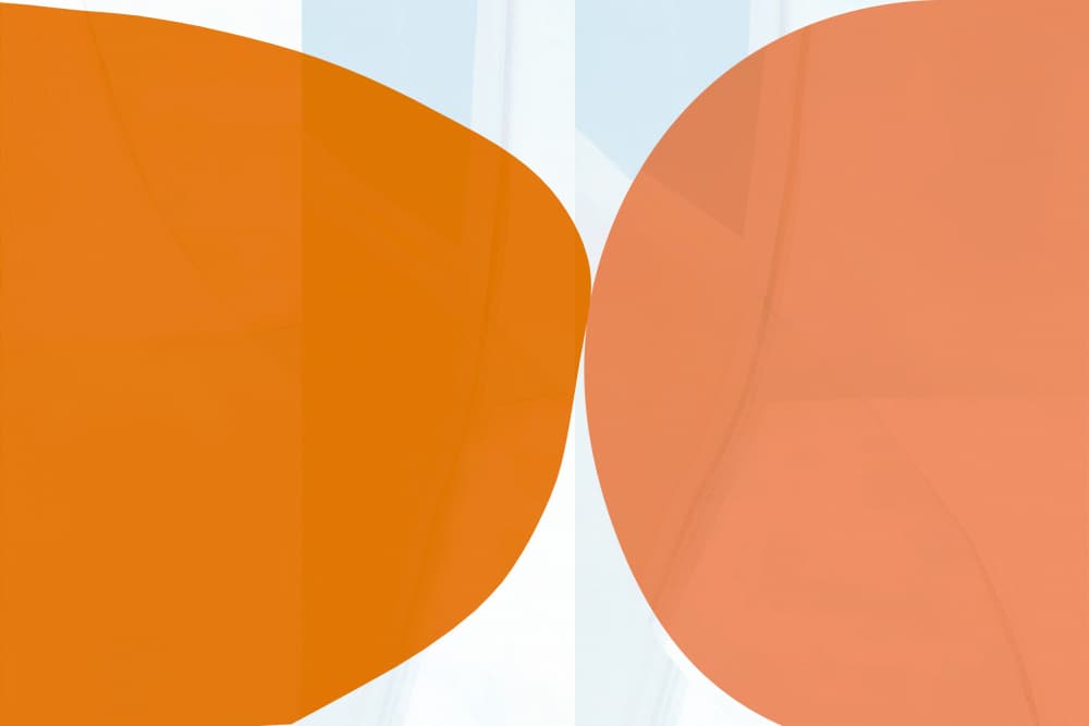 Soft Orange Forms by cartissi — canvas wall art