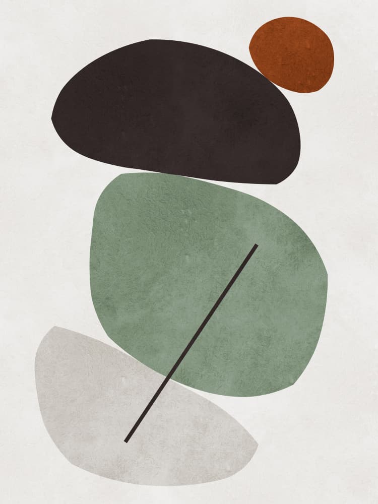 Earthy Abstract Balance by Vitor Costa — canvas wall art