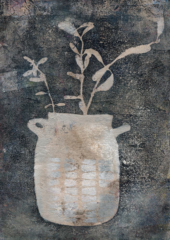 Rustic Potted Plants by Lena Ru — canvas wall art