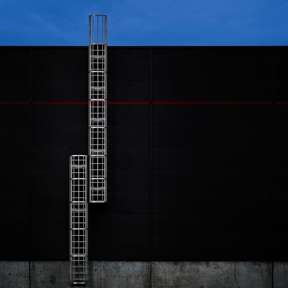 Metal Grids Dark Wall by Wim Schuurmans — canvas wall art