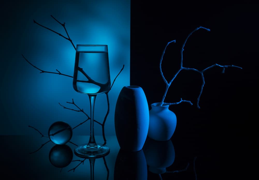 Deep Blue Still Life by Evgeniy Popov — canvas wall art