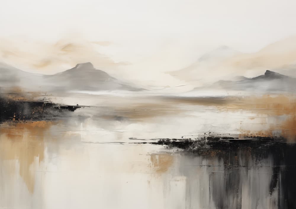 Misty Mountain Reflection by SHANDU — canvas wall art