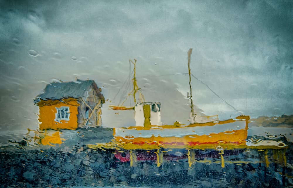 Rainy Day Harbor View by Aida Ianeva — canvas wall art