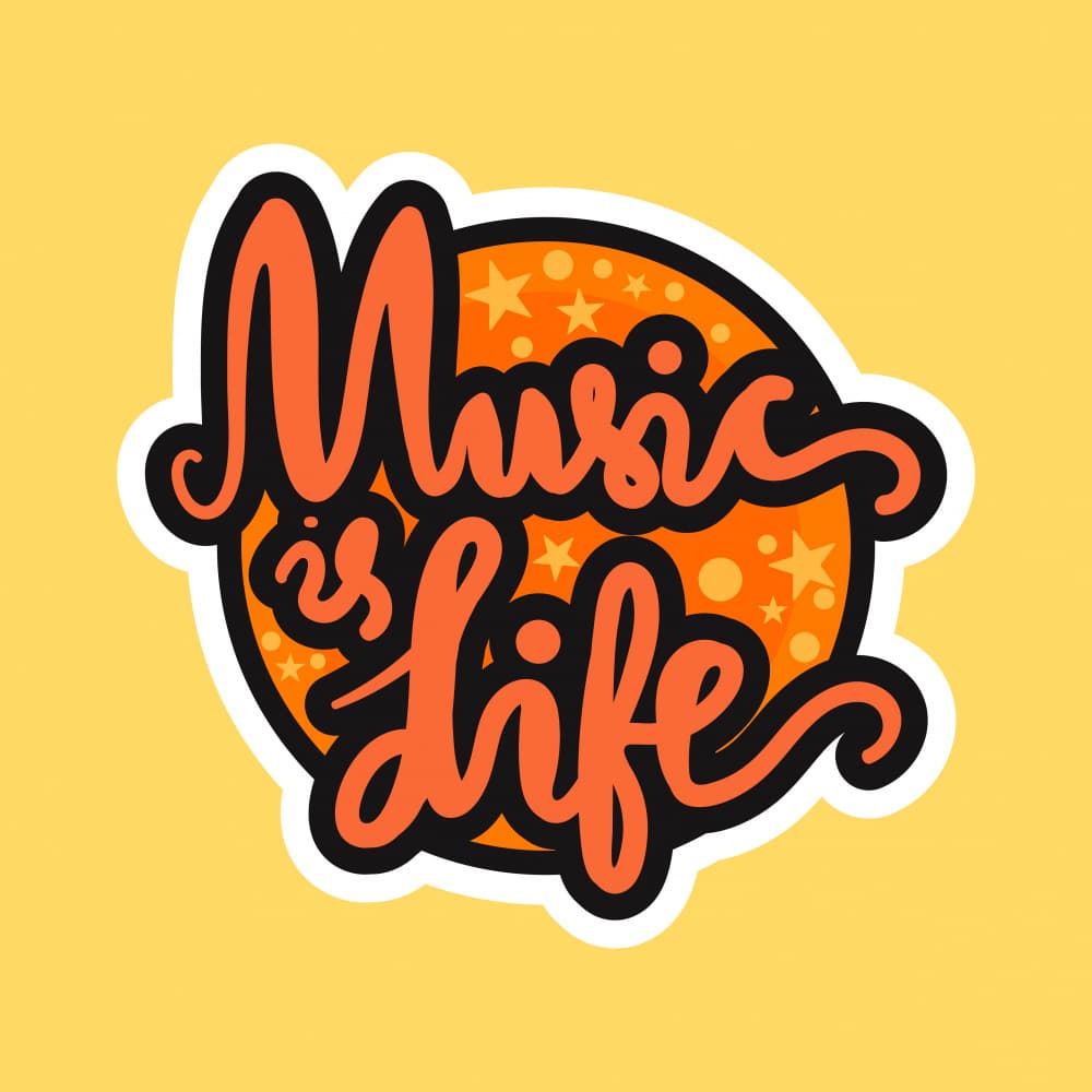 Vibrant Music Is Life by Marika Barsrsind — canvas wall art