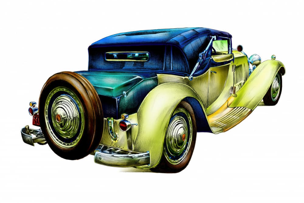 Elegant Vintage Car by Rafal Kulik — canvas wall art