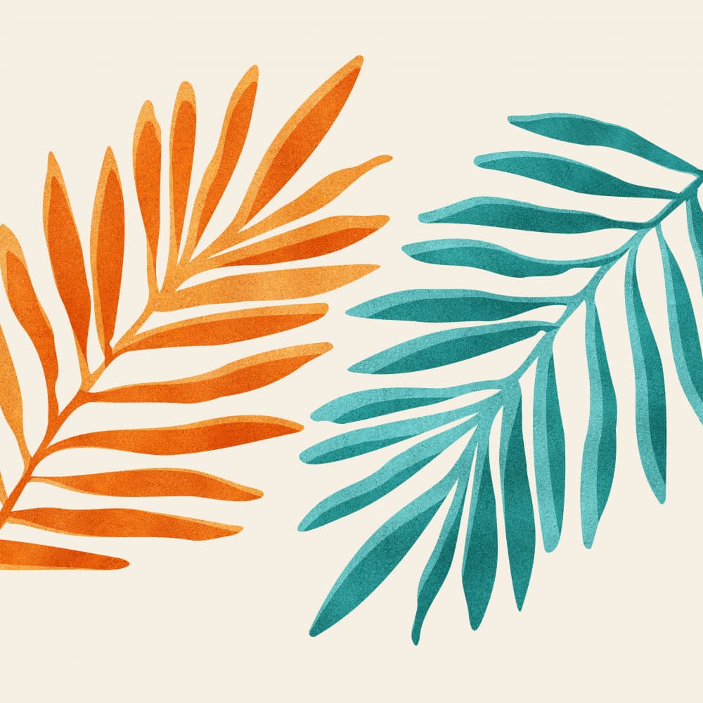 Tropical Frond Friends by Kristian Gallagher — canvas wall art