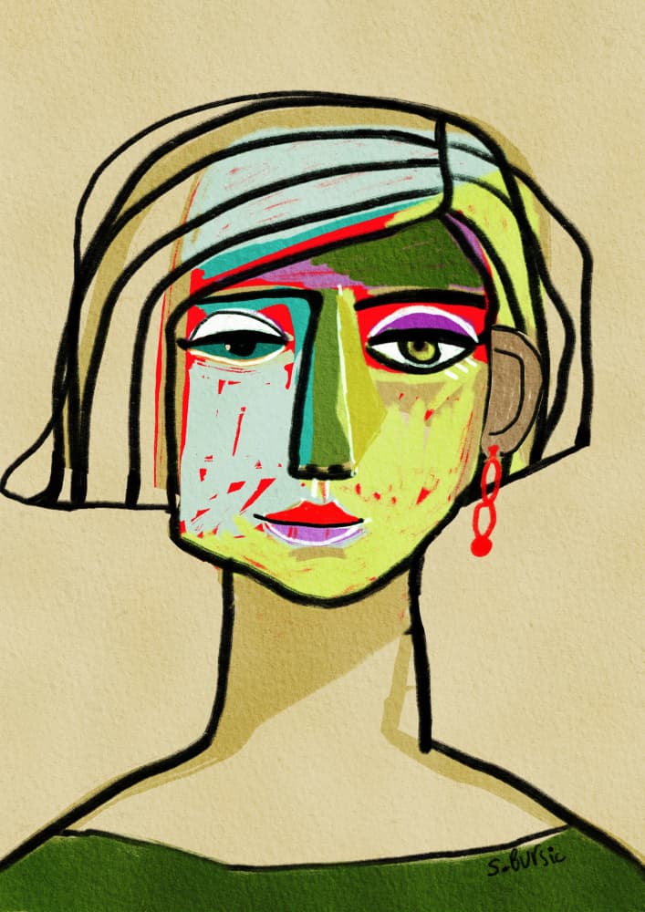 Modern Abstract Woman by Sharyn Bursic — canvas wall art