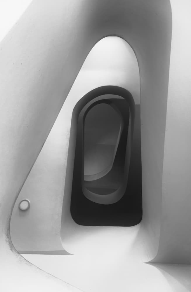 Deep Curved Corridor by José Manuel cruz — canvas wall art