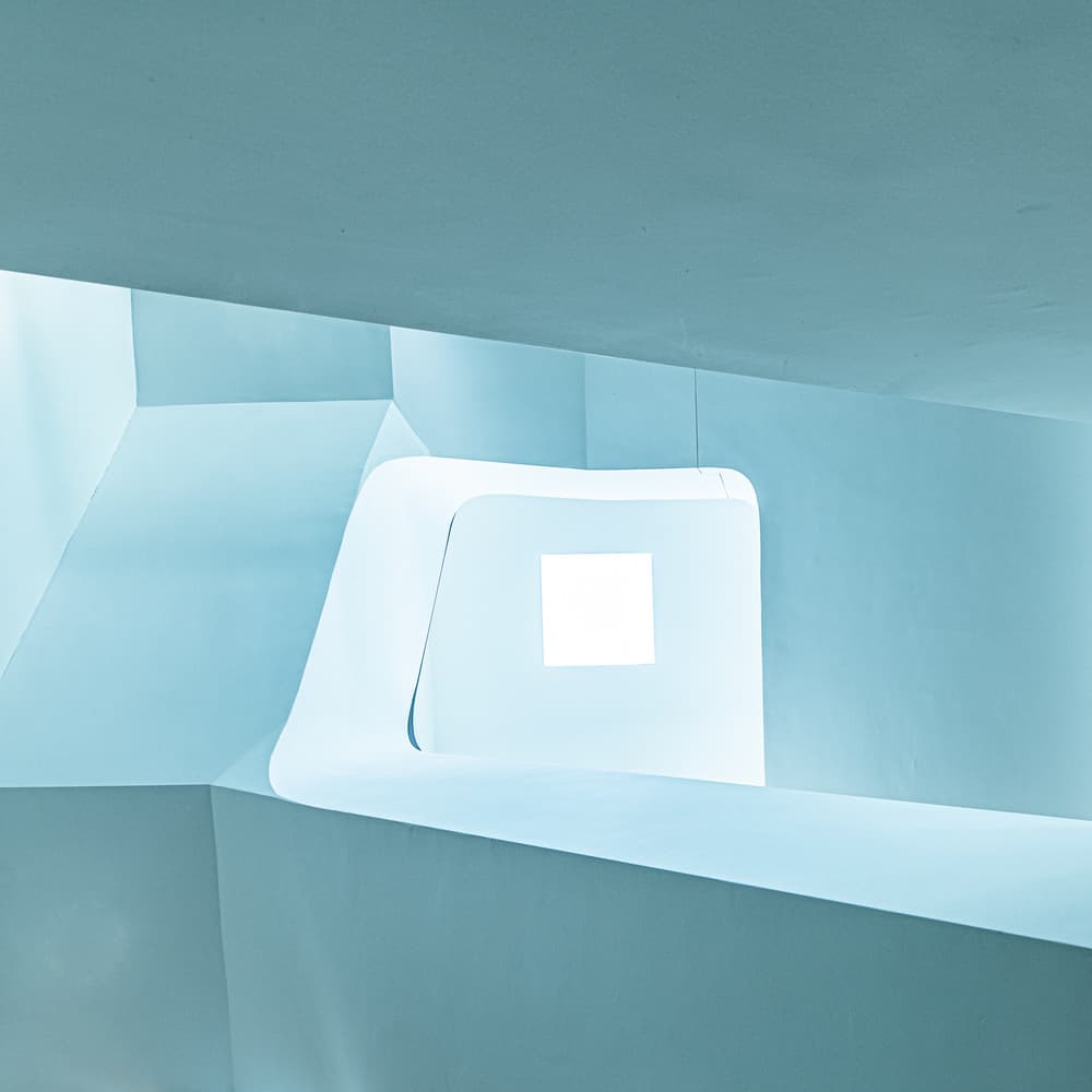 Abstract Blue Architecture by Franco Tessarolo — canvas wall art