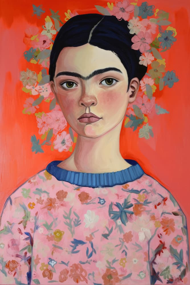Floral Portrait Aura by Treechild — canvas wall art