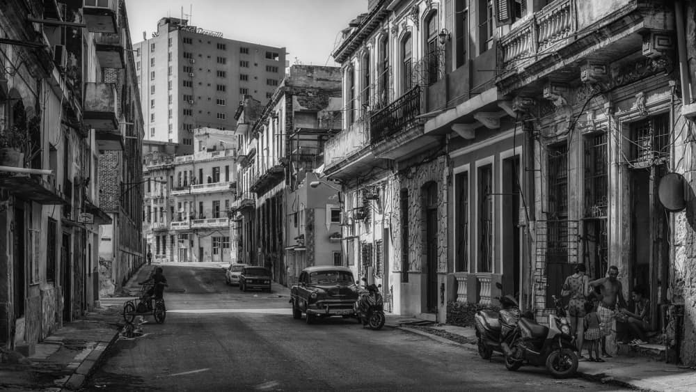 Havana Street Scene by Pavol Stranak — canvas wall art