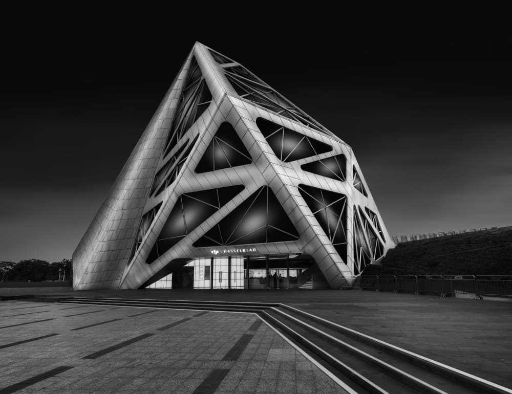 Sleek Geometric Architecture by Antoni Figueras — canvas wall art