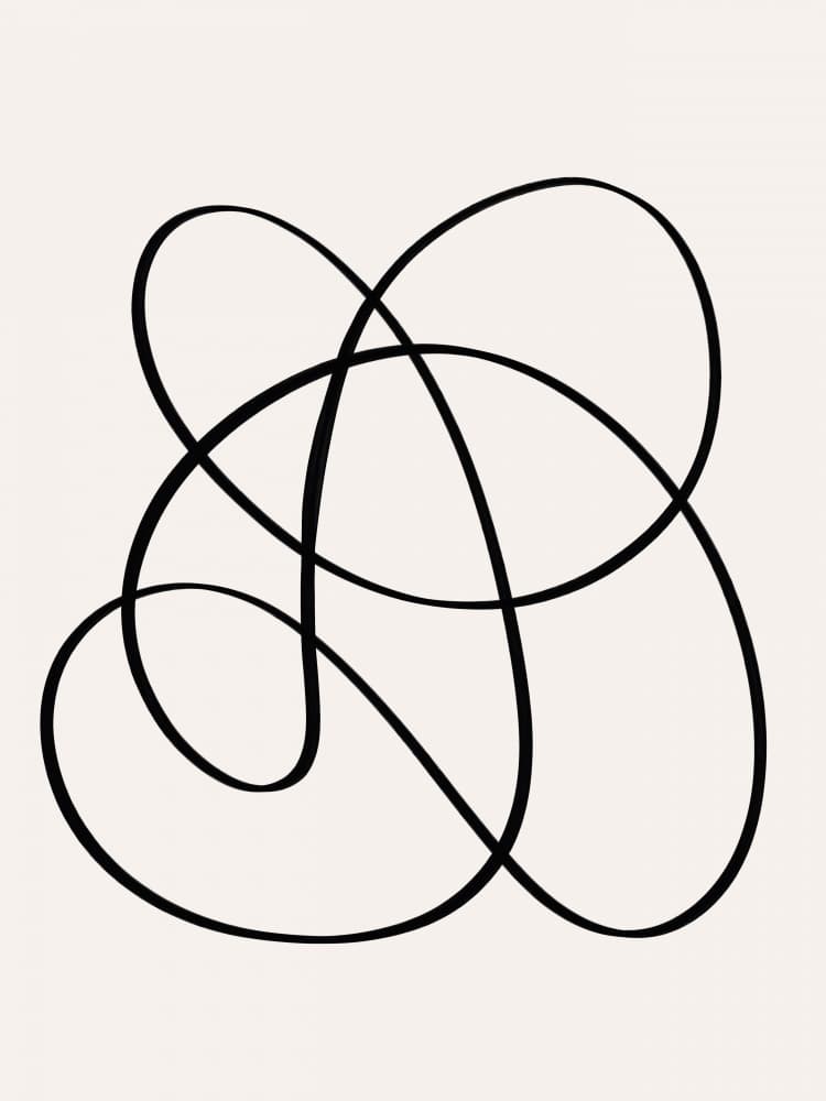 Flowing Abstract Lines by Little Dean — canvas wall art