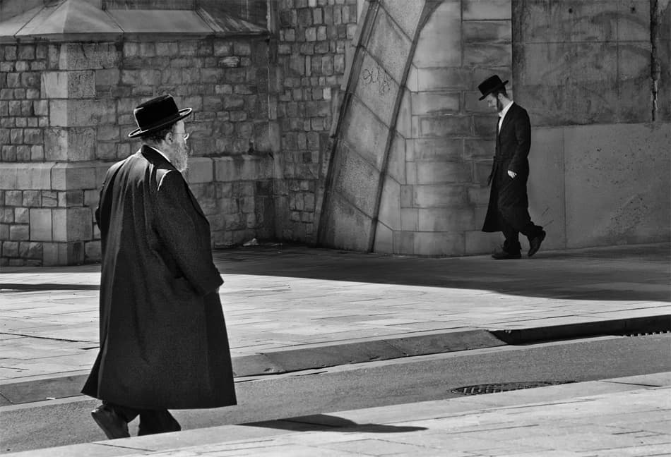 Orthodox Men City Street by Jef Van den Houte — canvas wall art