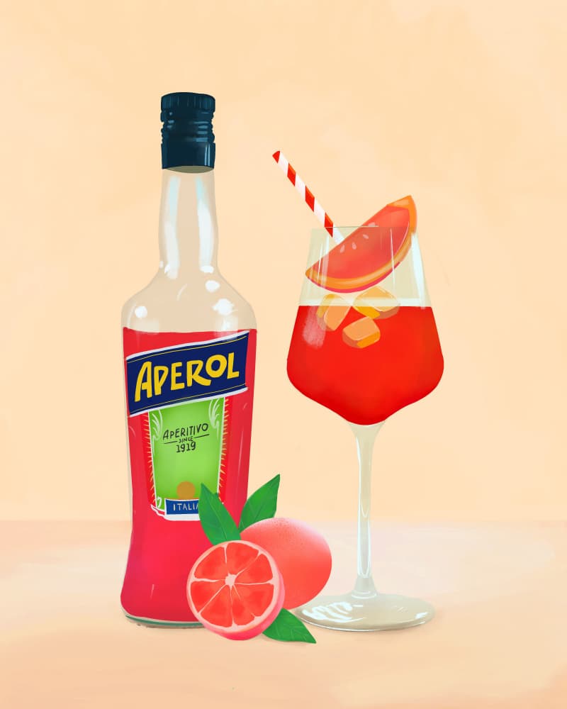 Aperol Spritz by Petra Lizde — canvas wall art