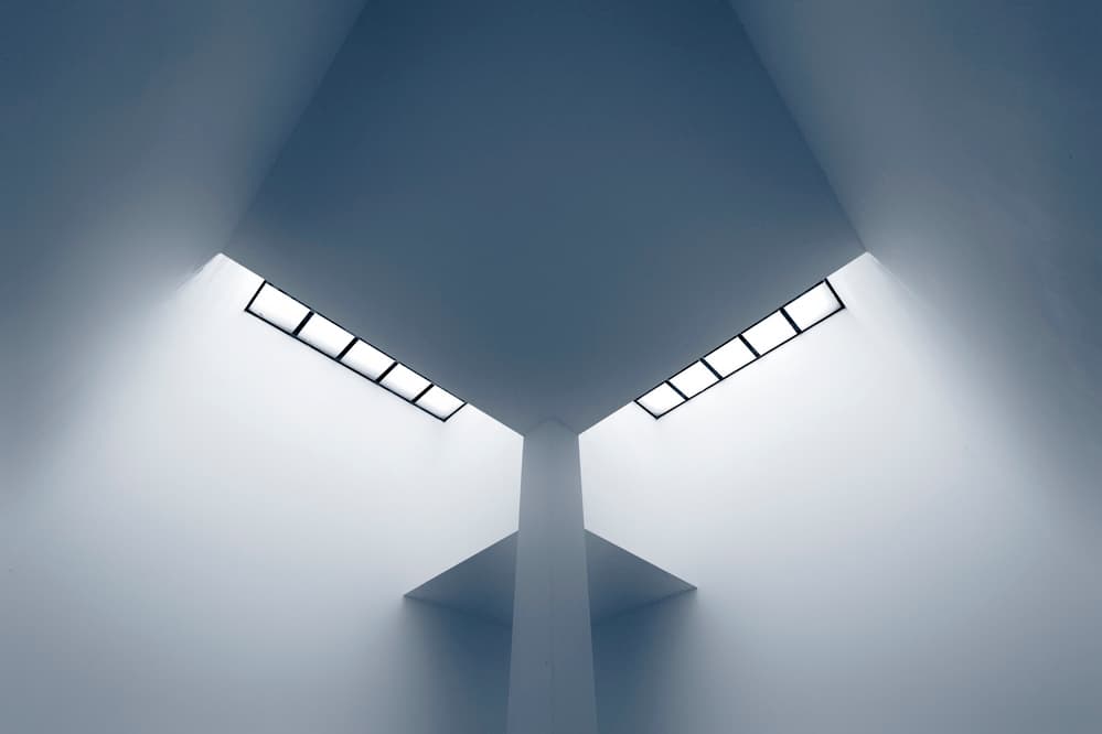 Minimalist Skylight Interior by Gerard Jonkman — canvas wall art