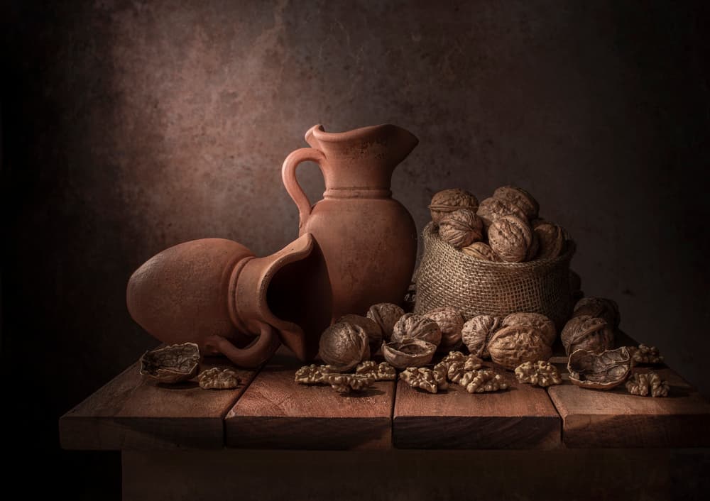 Rustic Walnuts And Pitchers by Margareth Perfoncio — canvas wall art