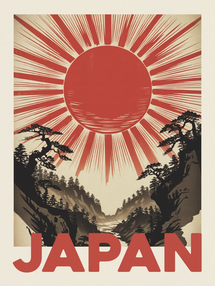 Japanese Rising Sun Valley by Andreas Magnusson — canvas wall art