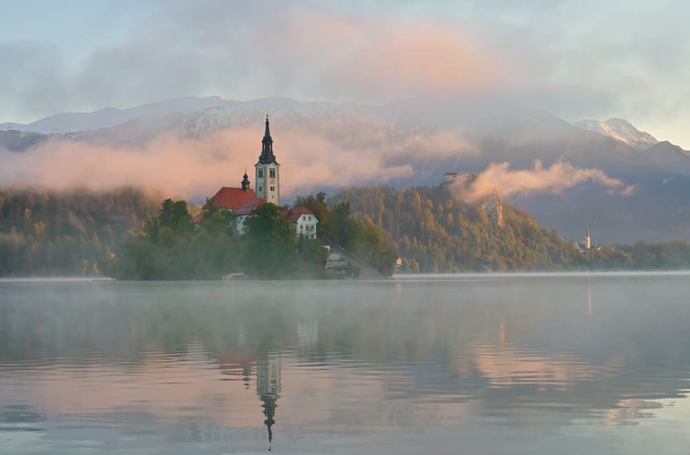 Bled by Drago Vogrinec — canvas wall art
