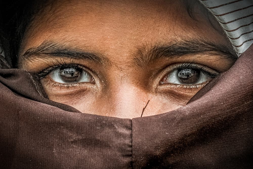 Intense Child Eyes by Subhajit Das — canvas wall art