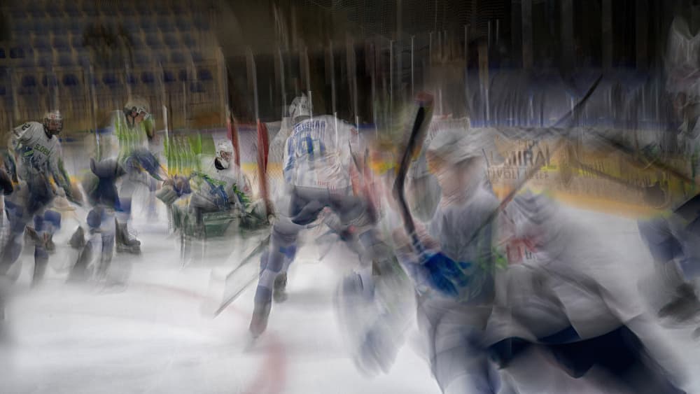 Dynamic Hockey Motion by Milan Malovrh — canvas wall art