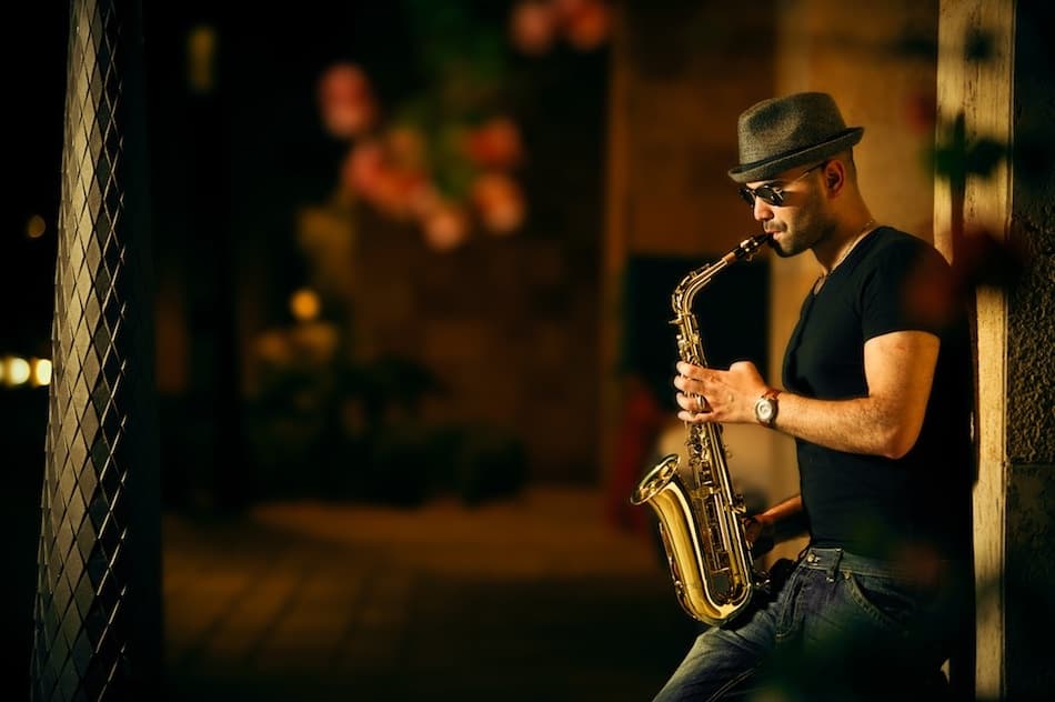 Night Jazz Solo by KZH — canvas wall art