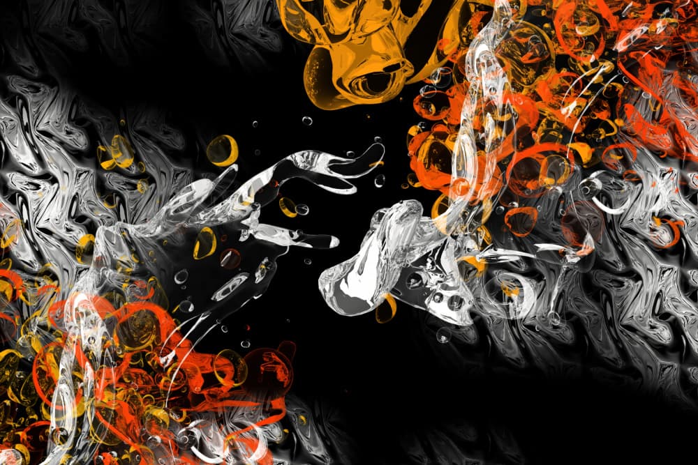 Fluid Hands Reaching by Rafal Kulik — canvas wall art